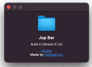 JupBar floating bar with manager